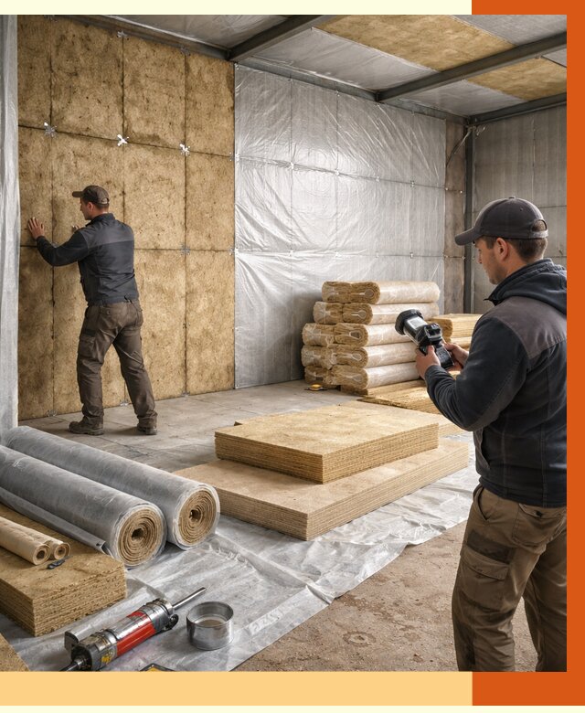 Утепление теплого склада в Щекине под ключ от 11836 руб/м² | ТепломастерЕкн