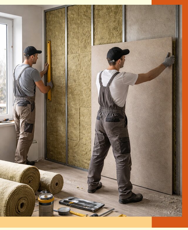 Шумоизоляция стен в Щекино от 4631 руб/м2 — звукоизоляция стен под ключ | ТепломастерЕкн